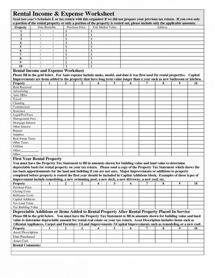 Rental Income Calculation Worksheet together with Spreadsheet for