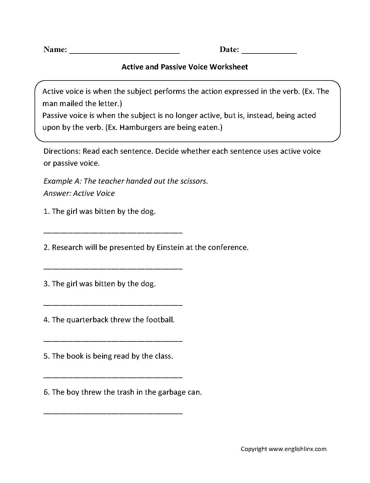 Transformation Practice Worksheet Also Active and Passive Voice Worksheet Great English tools